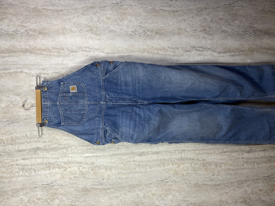 Pre-owned Carhartt X Vintage Carhartt Dungarees Overall In Blue