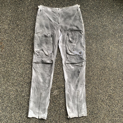 Pre-owned Helmut Lang Aw99 Flight Parachute Cargo Pants In Grey