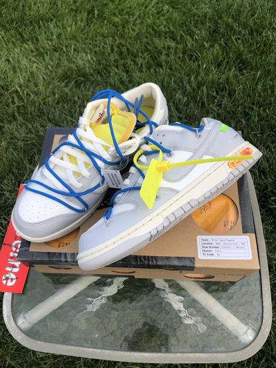 Pre-owned Nike X Off White Nike X Off-white Dunk Low “lot 10” Us 10 Shoes In Sail