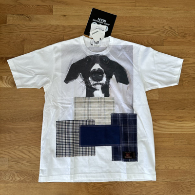 Pre-owned Comme Des Garcons X Junya Watanabe Patchwork Dog Tee In White