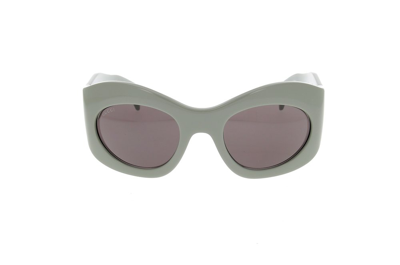 Gucci Eyewear Oval Frame Embellished Sunglasses In Grey