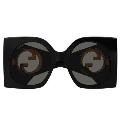 Gucci Eyewear Butterfly Frame Sunglasses In Black