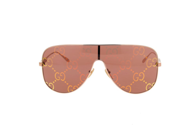 Gucci Eyewear Pilot Frame Sunglasses In Pink