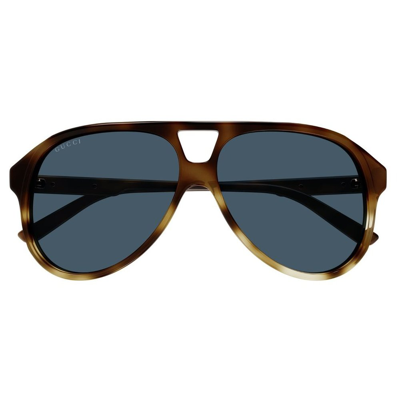 Gucci Eyewear Aviator Frame Sunglasses In Brown