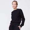 Monrow Soft Knit Raglan Sweater In Black