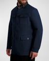 Karl Lagerfeld Puffer Blazer In Navy