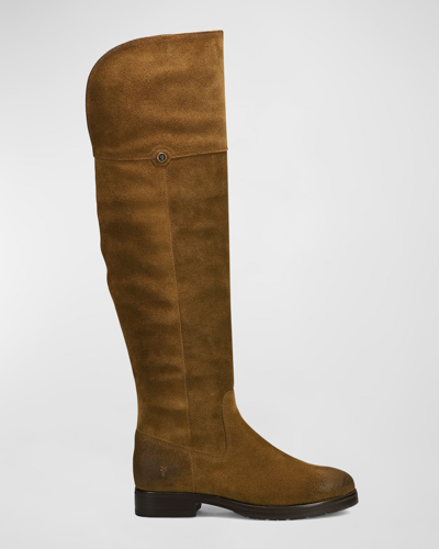 Frye Melissa Leather Over-the-knee Boots In Nutmeg