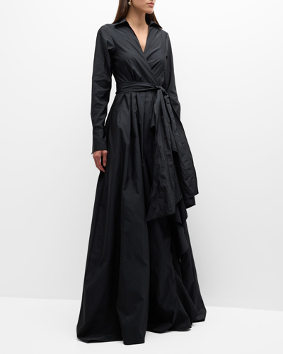 Alexis Ollie Wrap Dress In Noir