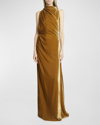 PROENZA SCHOULER FAYE TWISTED BACKLESS VELVET GOWN