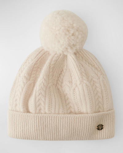 Helen Kaminski Fitted Cashmere Beanie With Pom In Pattern
