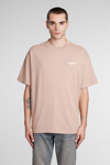 Represent Logo-print Cotton T-shirt In Rose-pink