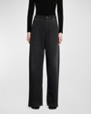 Balenciaga Black Loose Cut Baggy Jeans In 1672 Sunbleached