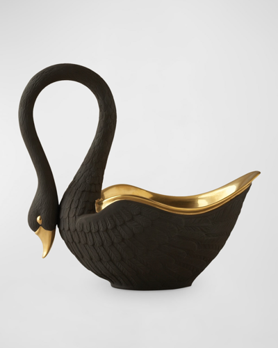 L'objet Swan Large Serving Bowl, 14" In Black