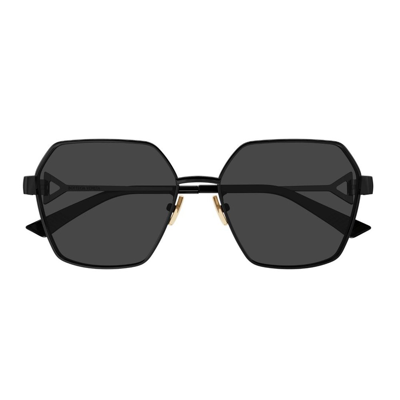 Bottega Veneta Eyewear Geometric Frame Sunglasses In Black