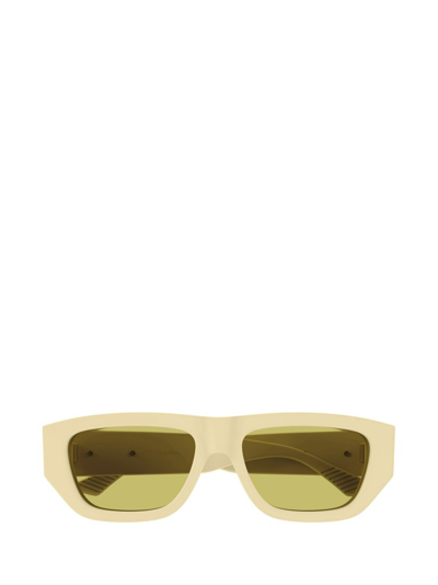 Bottega Veneta Eyewear Rectangular Frame Sunglasses In Beige