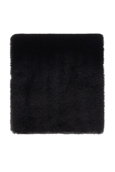 Saint Laurent Faux Fur Scarf In Black