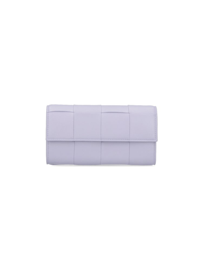 Bottega Veneta Intrecciato Continental Wallet In Purple