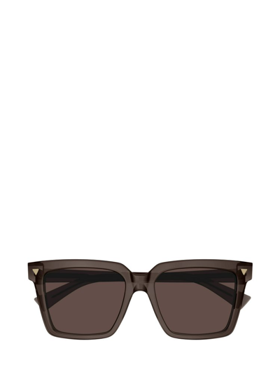 Bottega Veneta Eyewear Square Frame Sunglasses In Brown
