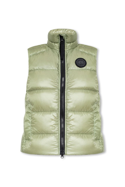 Canada Goose Logo Patch Padded Gilet In Green