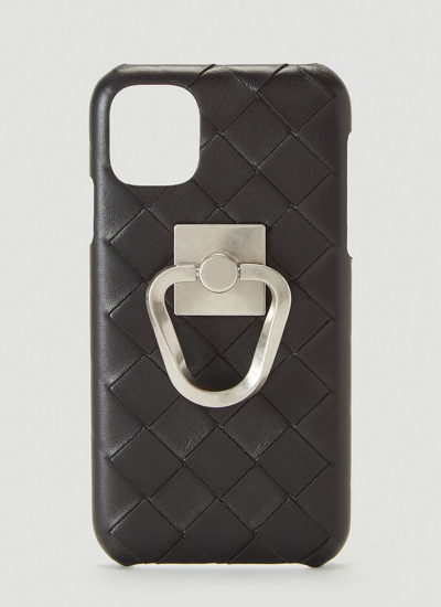 Bottega Veneta Woven Iphone 11 Case In Black