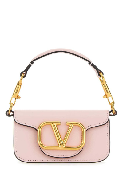 Valentino Garavani Valentino Locò Vlogo Plaque Shoulder Bag In Pink