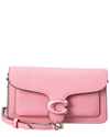 COACH COACH TABBY COVERED C CLOSURE LEATHER CHAIN CLUTCH