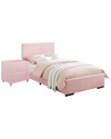 CAMDEN ISLE CAMDEN ISLES HINDES UPHOLSTERED PLATFORM BED WITH NIGHTSTAND