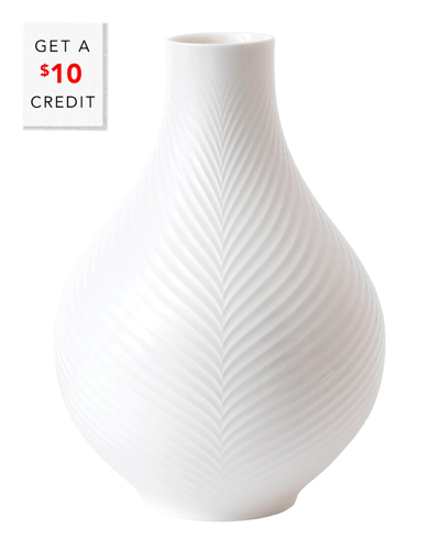 Wedgwood White Folia Bulb Vase With $10 Credit