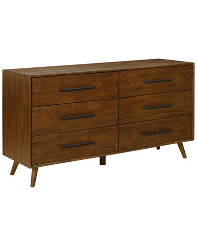 Tov Furniture Emery Pecan 6 Drawer Dresser In Brown