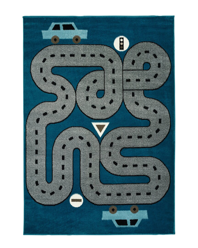 Lr Home Wilma Racetrack Area Rug In Blue