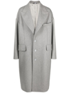 Dolce & Gabbana Peak-lapels Single-breasted Coat In Gray