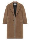 Saint Laurent Brushed Wool-felt Coat In Beige