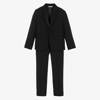 DOLCE & GABBANA BOYS BLACK WOOL TUXEDO SUIT