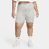 Nike Women's  Sportswear Classic High-waisted 8" Biker Shorts (plus Size) In Grey