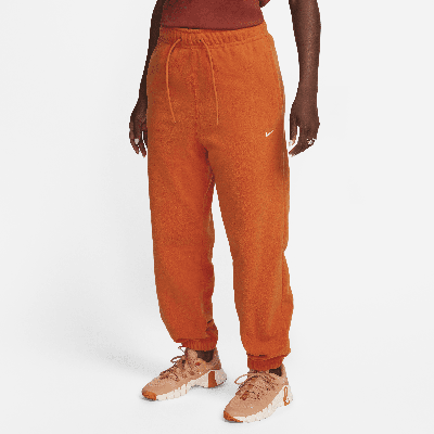 Nike Women's Therma-fit One Loose Fleece Pants In Orange