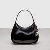 Coach Ergo Bag In Crinkled Patent Topia Leather In Black
