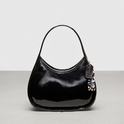 Coach Ergo Bag In Crinkled Patent Topia Leather In Black