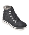 Cliffs By White Mountain Hallett Faux Fur Lined Lace-up Boot In Black