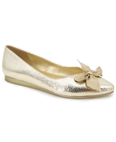 Kenneth Cole Reaction Women's Lily Bow Ballet Flats In Gold
