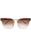 THIERRY LASRY GUMMY CAT-EYE ACETATE AND GOLD-PLATED SUNGLASSES