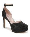 Naturalizer Pnina Tornai For  Rak Platform Dress Pumps In Black Embellished Satin