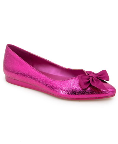 Kenneth Cole Reaction Women's Lily Bow Ballet Flats In Hot Pink