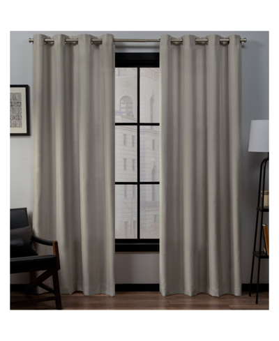 Exclusive Home Loha Linen Grommet Top Window Curtain Panel Pair, 54" X 108" In Natural
