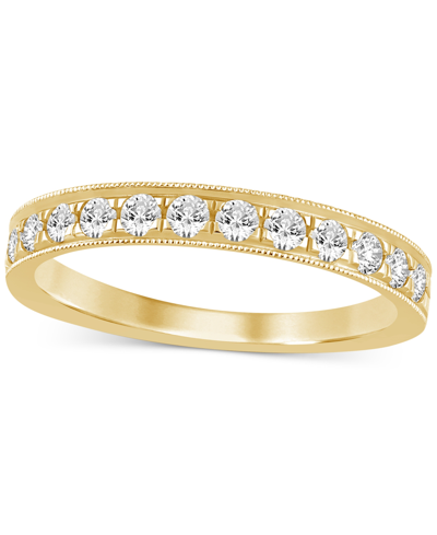Macy's Diamond Milgrain Band (1/2 Ct. T.w.) In 14k White Or Yellow Gold