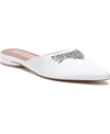Naturalizer Pnina Tornai For  Pyaar Pointed Toe Mule In White Satin Fabric