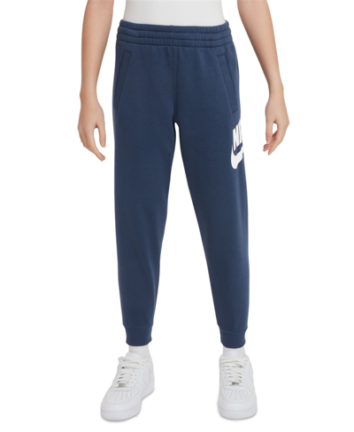 Nike Big Kids Club Fleece Jogger Pants In Midnight Navy,white