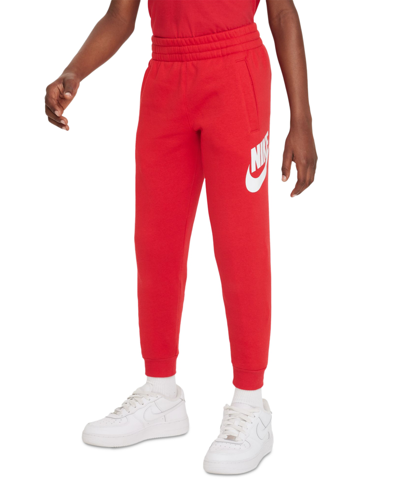Nike Big Kids Club Fleece Jogger Pants In Red