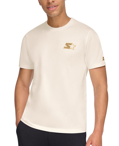 Starter Men's Classic-fit Embroidered Logo Graphic T-shirt In Vintage White