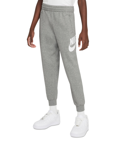 Nike Big Kids Club Fleece Jogger Pants In Dark Grey Heather