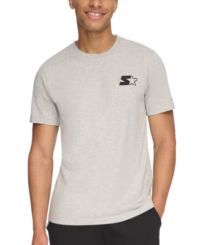 Starter Men's Classic-fit Embroidered Logo Graphic T-shirt In Heather Grey